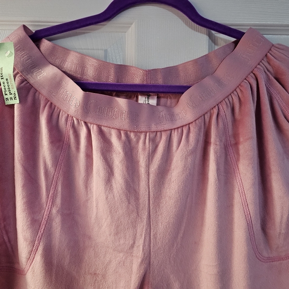 Pink Velour Juicy Couture Lounge Set - Picture 7 of 9